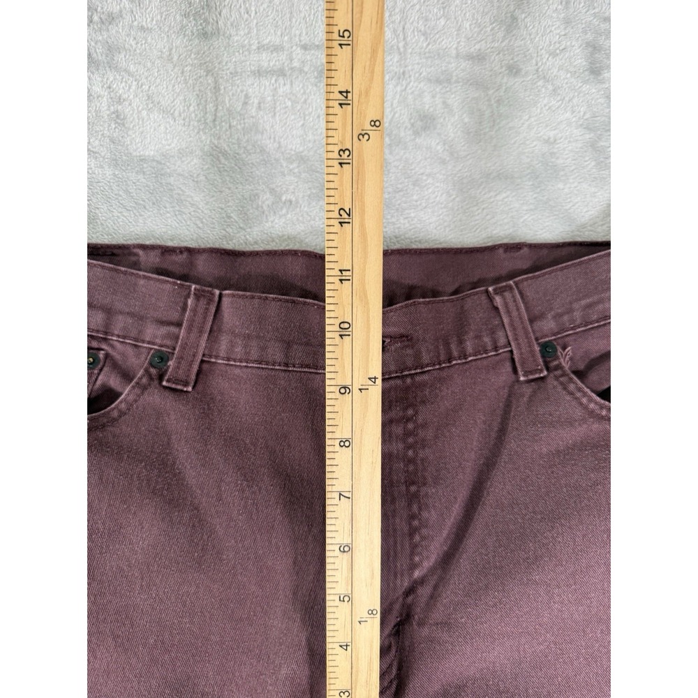 Levis 510 Pants Men's 38x32 Burgundy Skinny Jeans - Picture 7 of 13